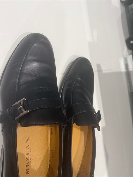 Mezlan Black Leather Single-Buckle Loafers main image 7